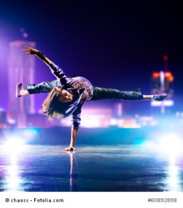 Young woman dancing